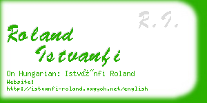 roland istvanfi business card